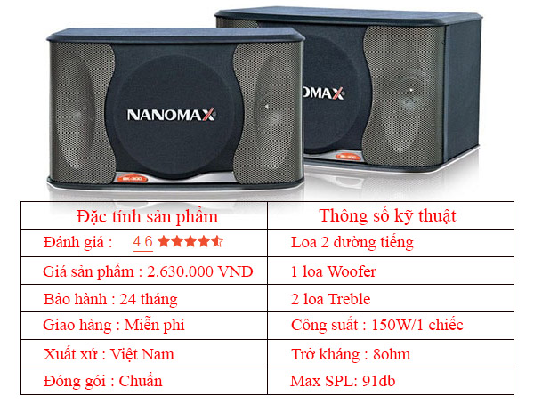 loa karaoke nanomax bk 300
